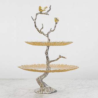 Atelier 2 Tier Plates Gold