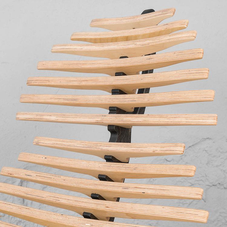 Бежевое кресло-шезлонг Кит Whale Lounge Natural/Dark Oil