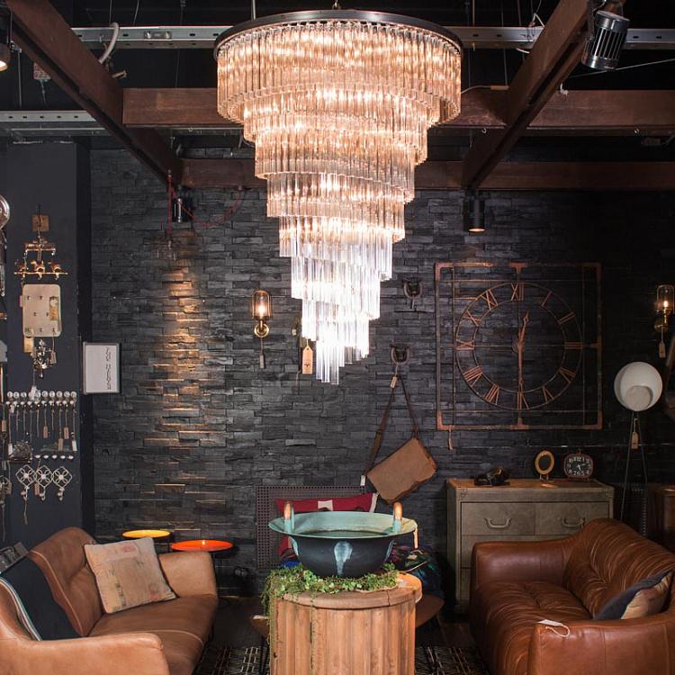 Угольно-чёрная стеновая панель из тика Teak Brick Panel Blackstone Finished