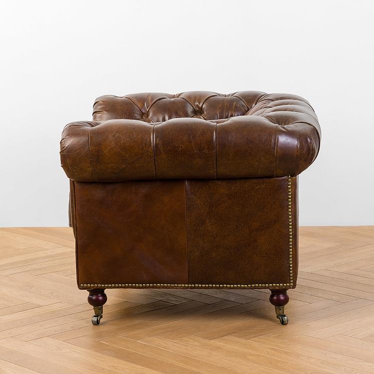 Кресло Сенат, коричневые дубовые ножки Senate 1 Seater, Maroon Brown Oak PF