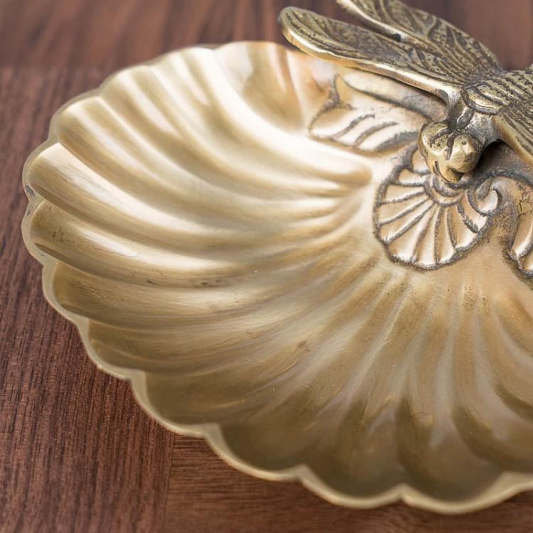 Подставка для мелочей и украшений Стрекоза Dragonfly Tray Brass Finish