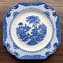 Винтажная тарелка Vintage Plate Blue White Medium 11