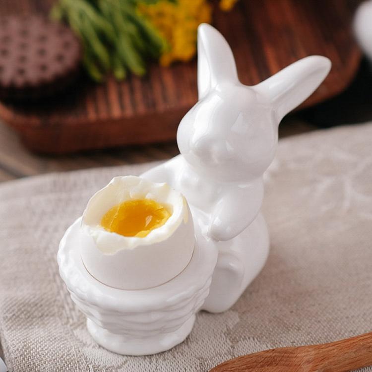 Подставка для яйца Кролик с корзинкой Rabbit With The Basket Egg Holder