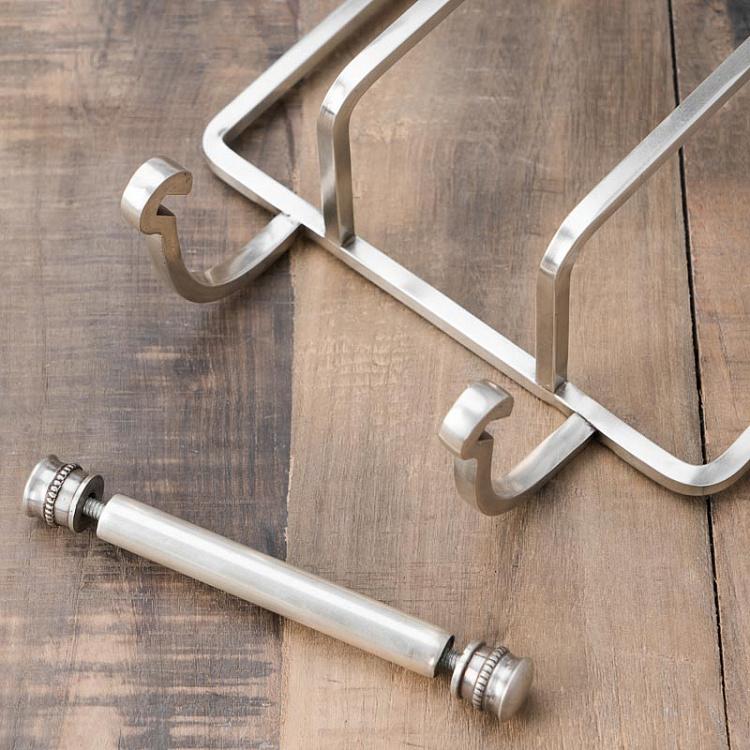 Держатель туалетной бумаги и журналов цвета состаренного серебра Beaded Magazine Toilet Roll Holder Antique Silver