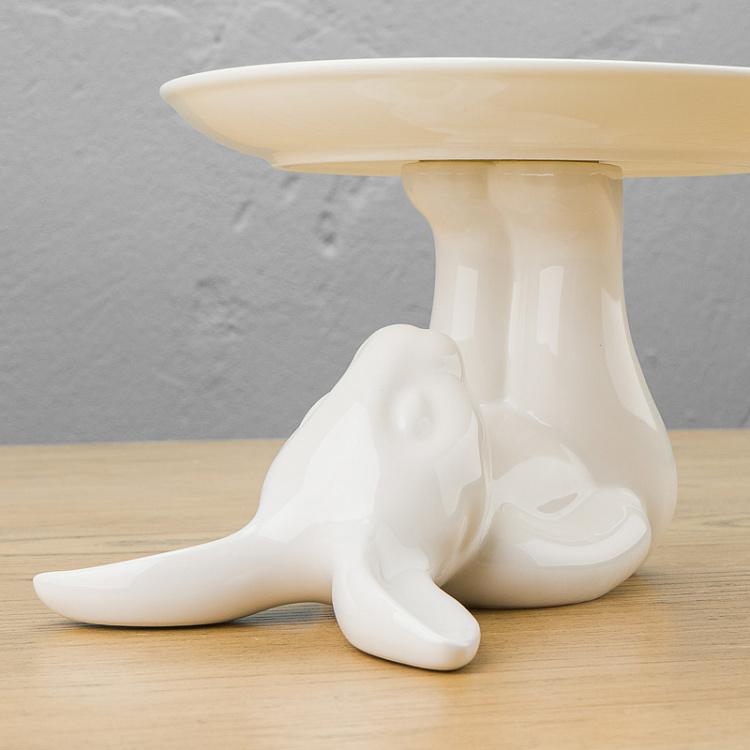 Сервировочная подставка-тортовница Кролик, M Decorative Plate Rabbit Medium
