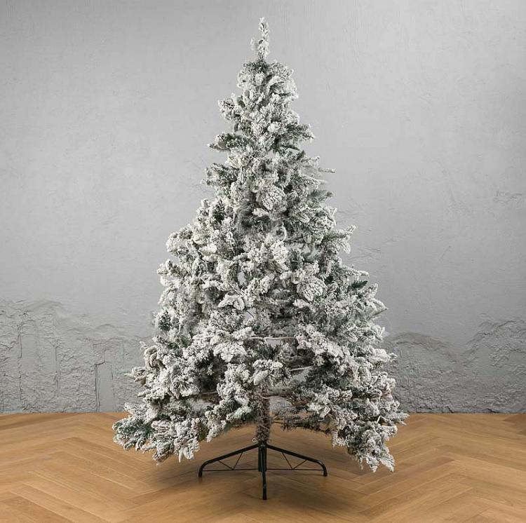 Искусственная заснеженная новогодняя ёлка с led-гирляндой, 213 см Snow-Covered Spruce With 460 LED Bulbs 213 cm