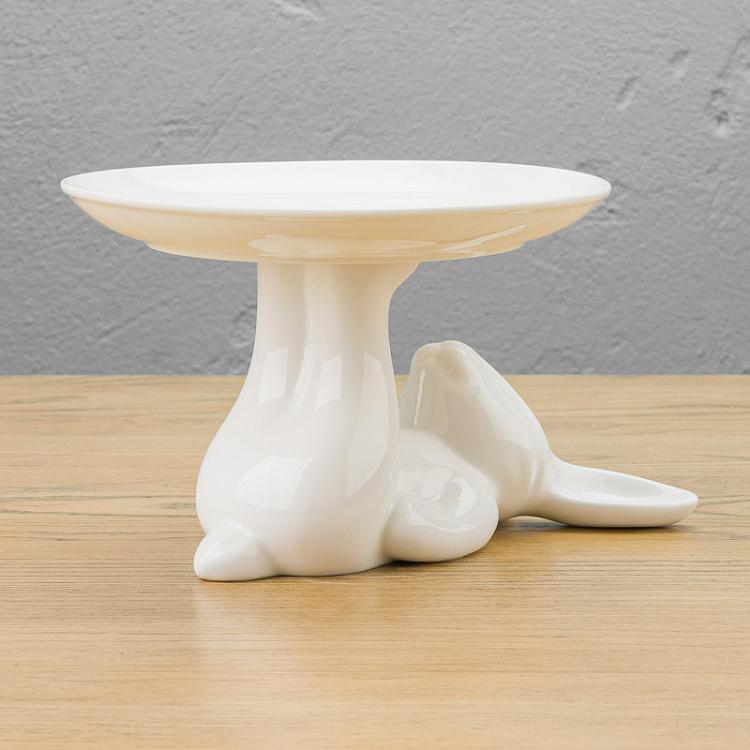 Сервировочная подставка-тортовница Кролик, M Decorative Plate Rabbit Medium