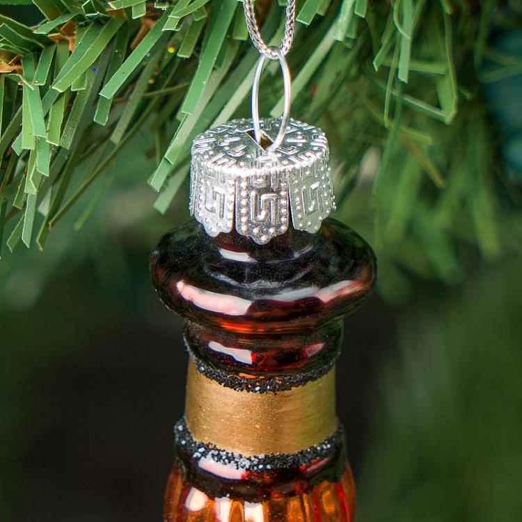 Ёлочная игрушка Коньяк Glass Hanger Cognac Bottle 11 cm