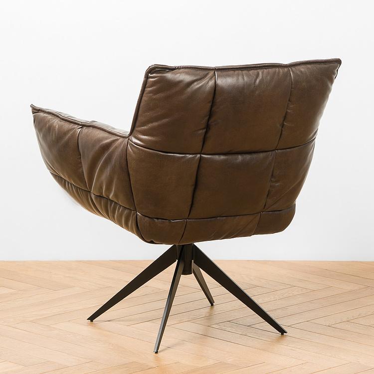 Вращающееся кресло Центр, чёрные матовые ножки Center Swivel Armchair, Black Matt Metal RM