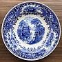 Винтажная тарелка Vintage Plate Blue White Large 7