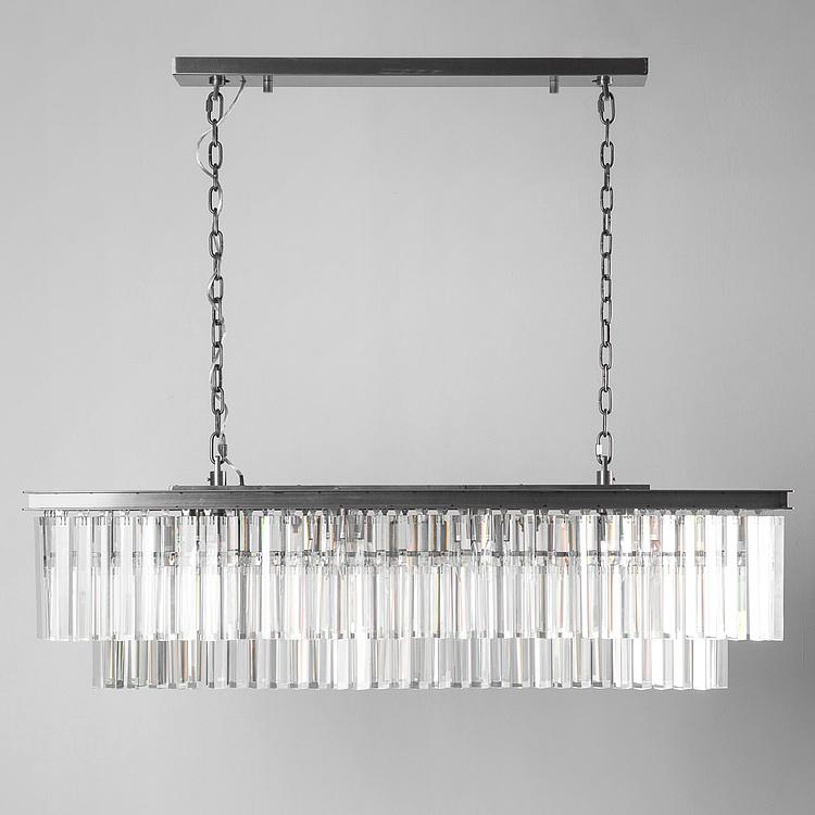 Прямоугольная люстра Одеон, M Odeon Rectangular Chandelier Medium