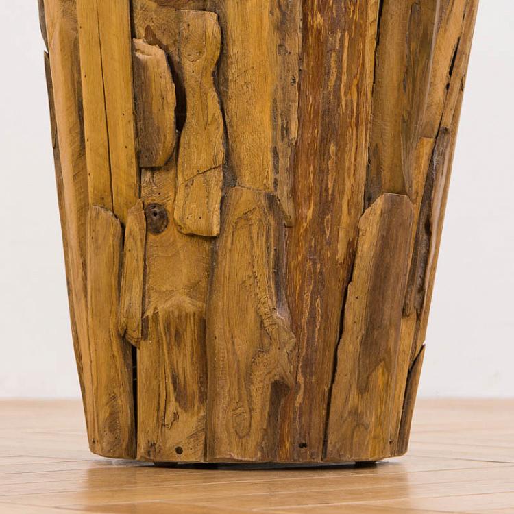 Ваза для цветов из тика Recycled Teak Jar