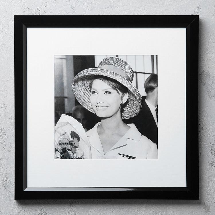 Фото-принт в чёрной раме Софи Лорен Добро пожаловать! Sophia Loren, Studio Frame