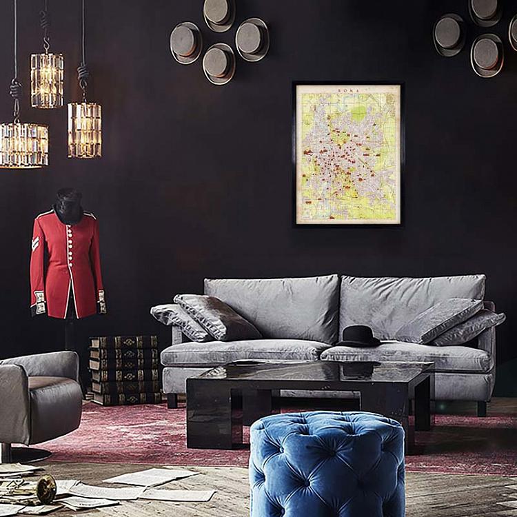 Картина-принт Карта Рима, S Map Rome Small