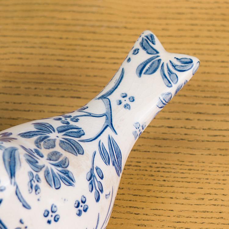 Набор из двух статуэток Птицы с синей росписью Set Of 2 Birds Blue Painted