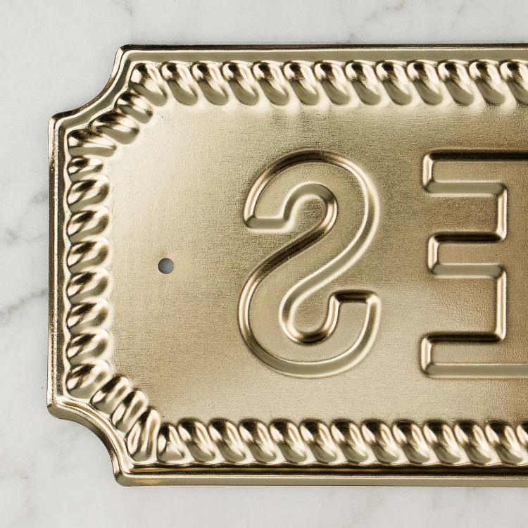 Металлическая табличка Леди Brass Sign Ladies