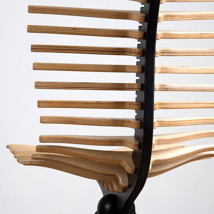 Бежевый стул Скелетон Skeleton Chair Natural/Black