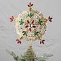 Верхушка на ёлку Jewel Snowflake Tree Topper Gold Red 33 cm