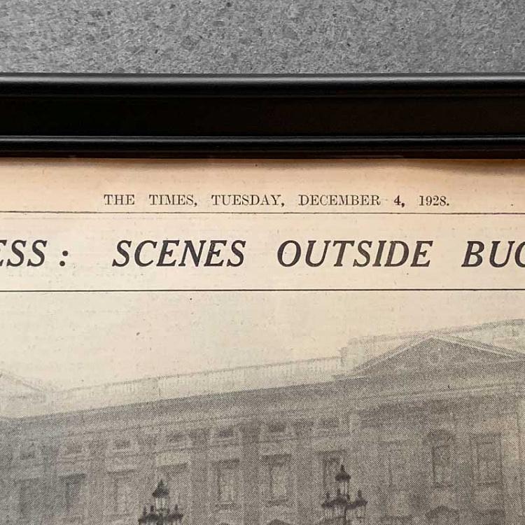 Винтажная газета в раме Таймс, 4 декабря 1928 Vintage Times, Dec 4, 1928