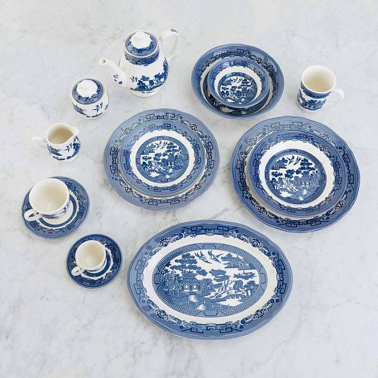 Сервировочная тарелка Голубая ива Blue Willow Serving Plate