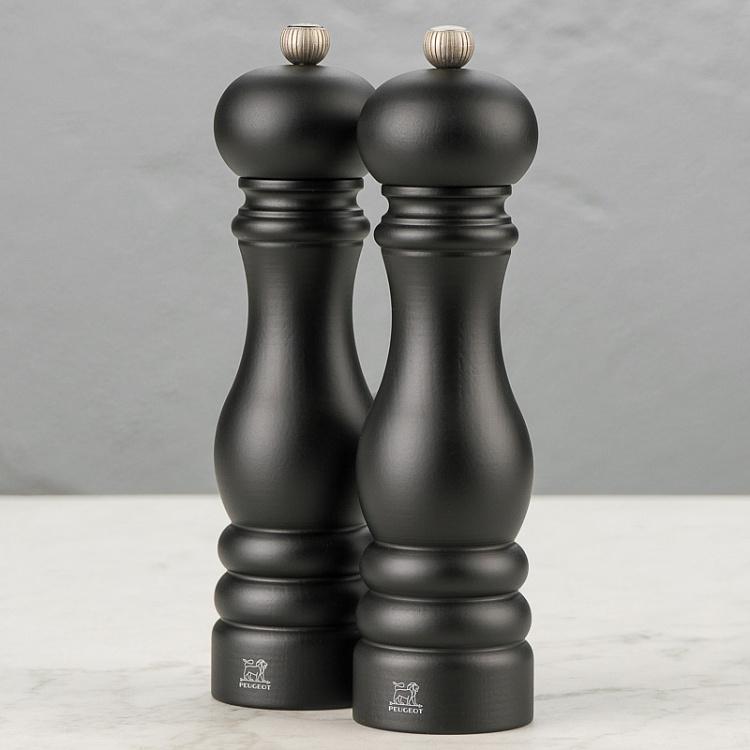 Набор из мельниц для соли и перца Париж, матовый чёрный Set Of 2 Paris Pepper Salt Mills Matte Black