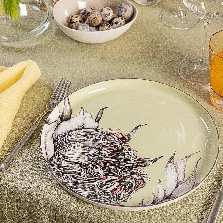 Жёлтая обеденная тарелка с дрэгон фрут Экзо Exo Dinner Plate Dragon Fruit Yellow