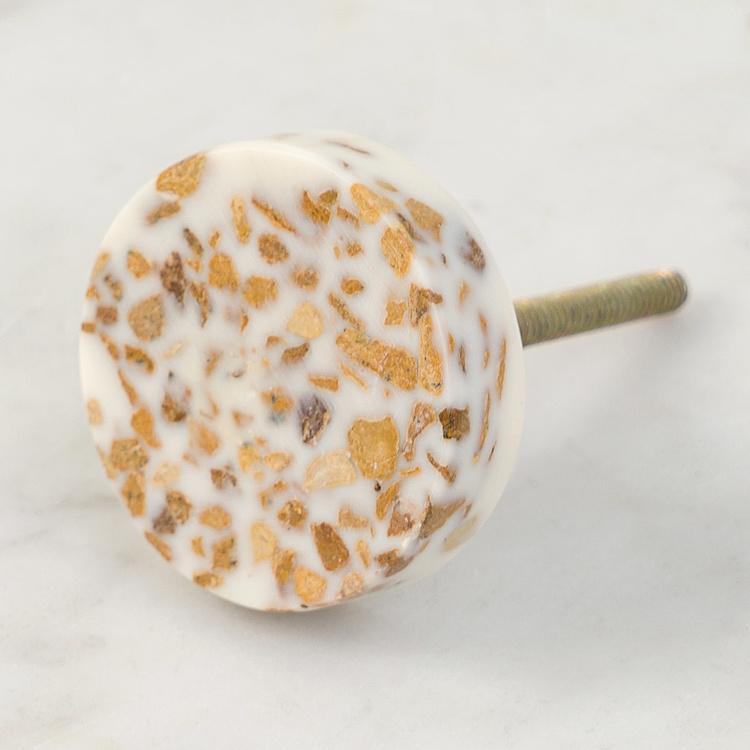 Мебельная ручка Терраццо горчичного цвета Colourful Terrazzo Knob Mustard