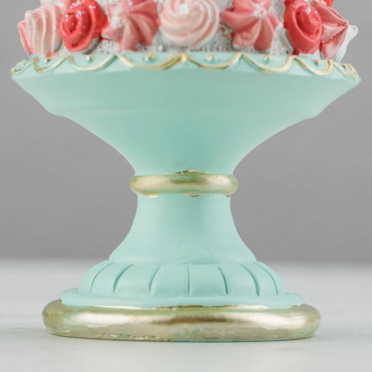 Новогодняя фигурка Сладкая ёлка зелёно-розовая Candy Cone Tree On Stand Pink Green 20,5 cm