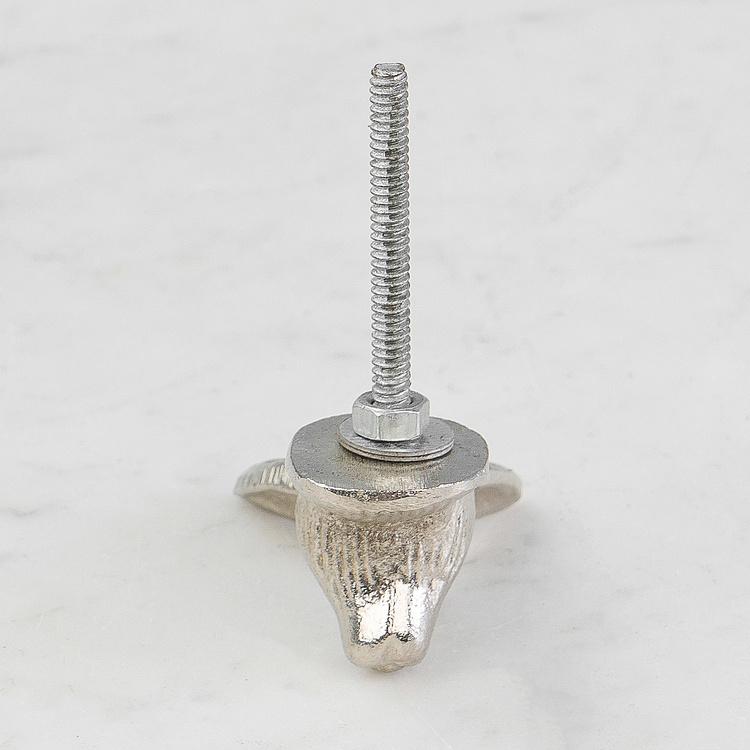 Мебельная ручка Серебряный кролик Silver Striped Bunny Metal Knob