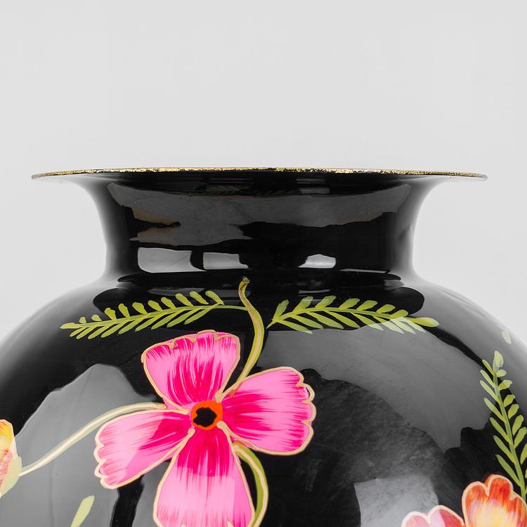 Ваза Лореа с цветами и ручной росписью Metal Vase Lorea Hand Painted