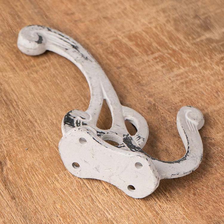 Двухрожковый серый винтажный крючок 3 Vintage Hook Grey 3