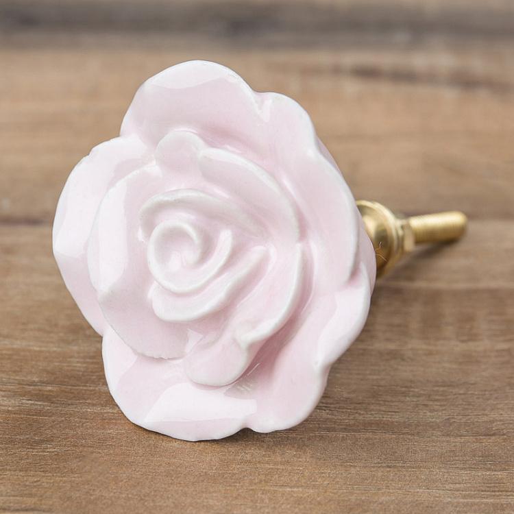 Мебельная ручка Розовая роза Pink Rose Knob