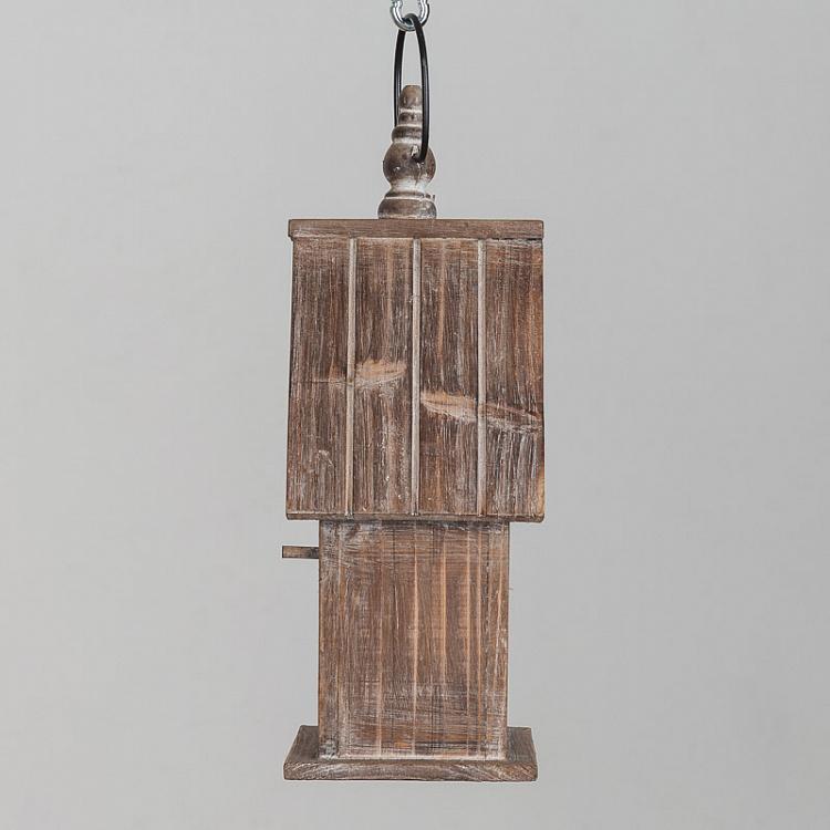 Деревянная кормушка для птиц с двумя отверстиями Cabane A Oiseaux Allongee En Bois 2 Ouvertures