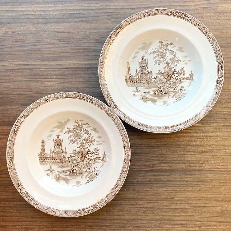 Винтажная тарелка Пагода, L Vintage Plate Pagoda Large