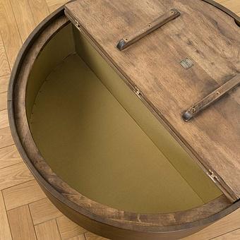 Журнальный стол Girona Coffee Table RM натуральная кожа Whiskey