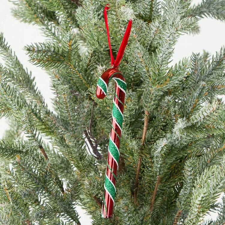 Ёлочная игрушка Красно-зелёная карамелька Caramel Red Green 17 cm