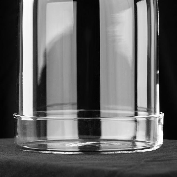 Стеклянный клош с основанием и птицей Glass Dormer With Bird