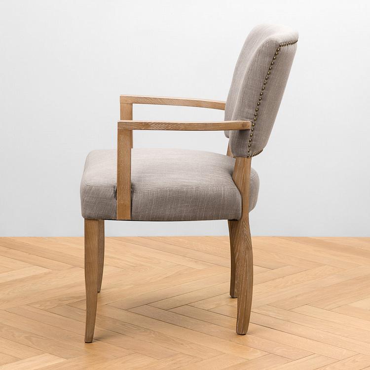Стул Мами с подлокотниками, песочные ножки Mami Dining Chair With Arms, Oak Sandwashed