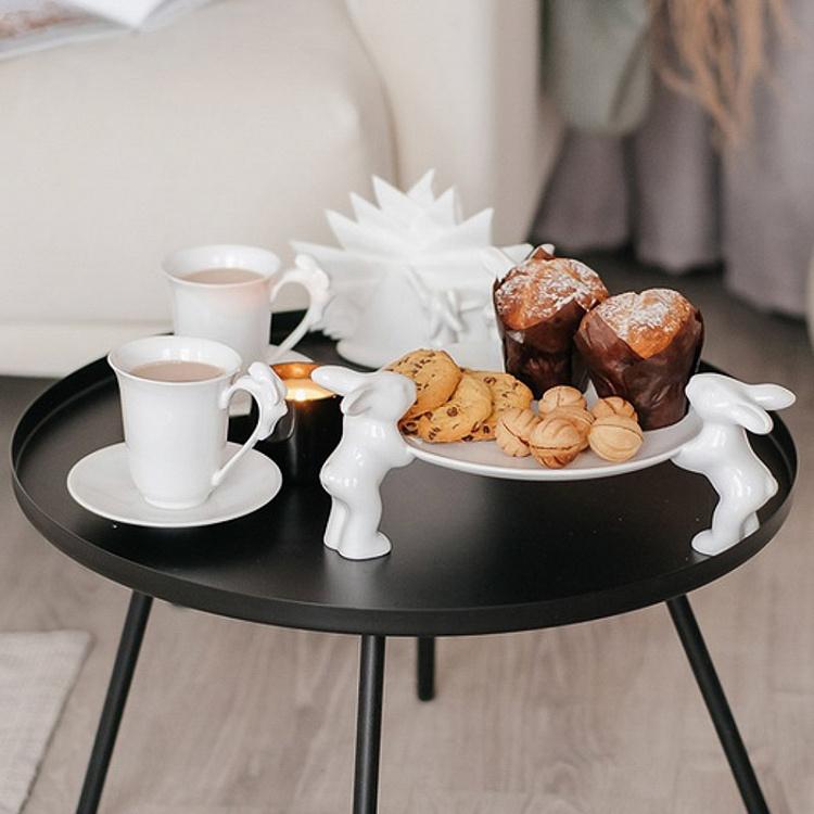 Сервировочная подставка-тортовница Кролики-воришки Plate For Sweets Rabbits Thieves