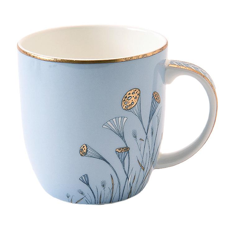 Голубая кружка с цветами Африка Africa Cup Flowers Blue