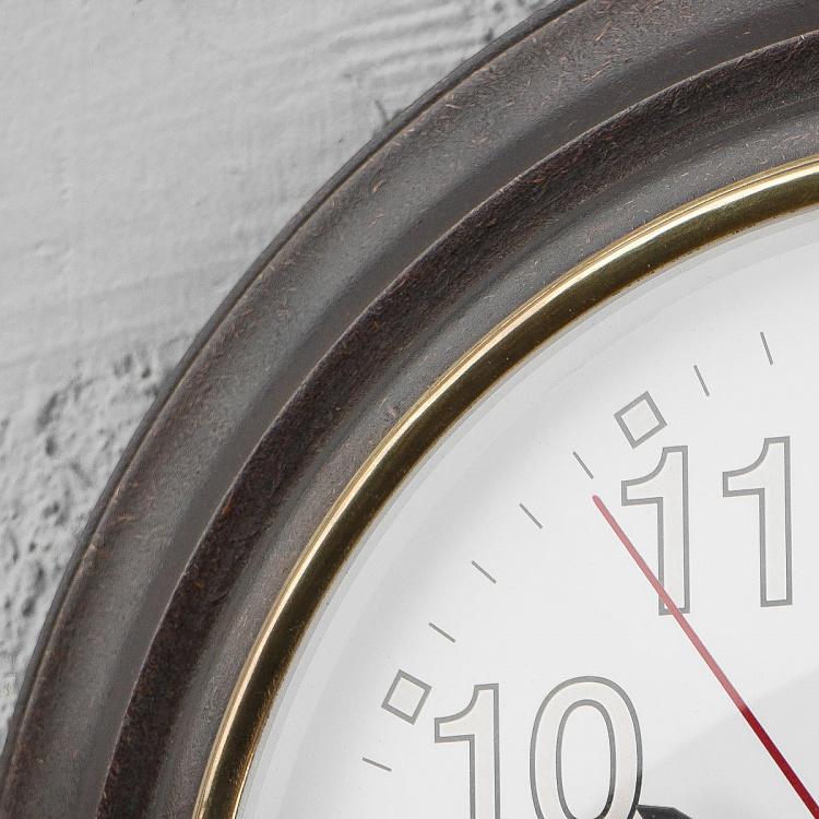 Настенные часы из коричневого дерева манго Brown Mango Wood Wall Clock