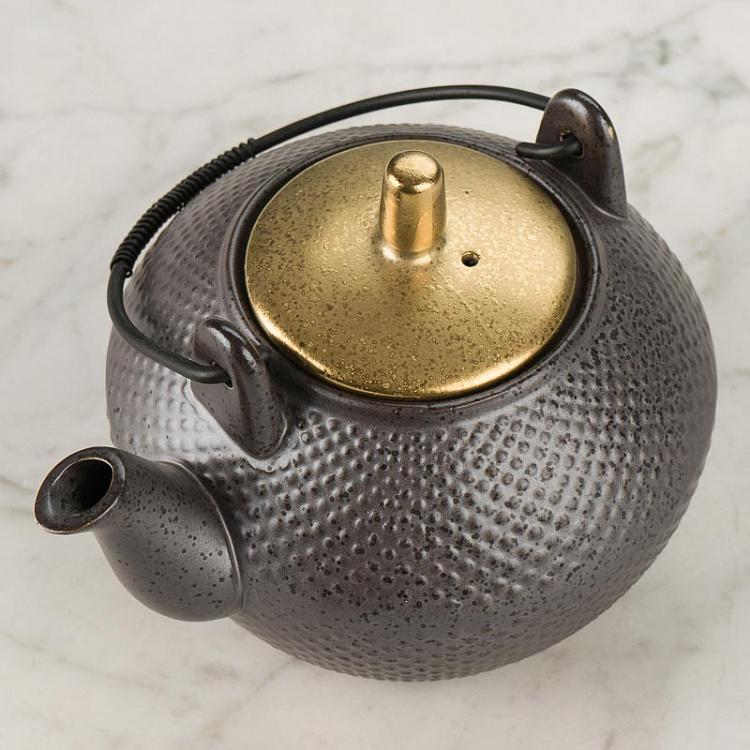 Чёрно-золотой чайник Цейлон Ceylon Teapot Black And Gold