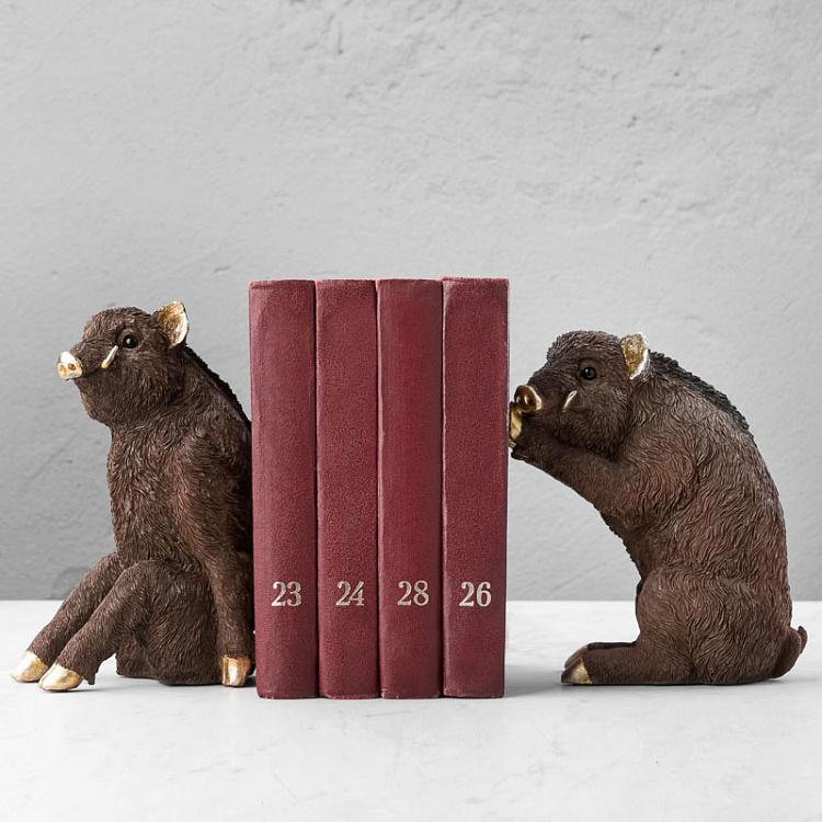 Набор из двух держателей для книг Кабаны Bookend Boar