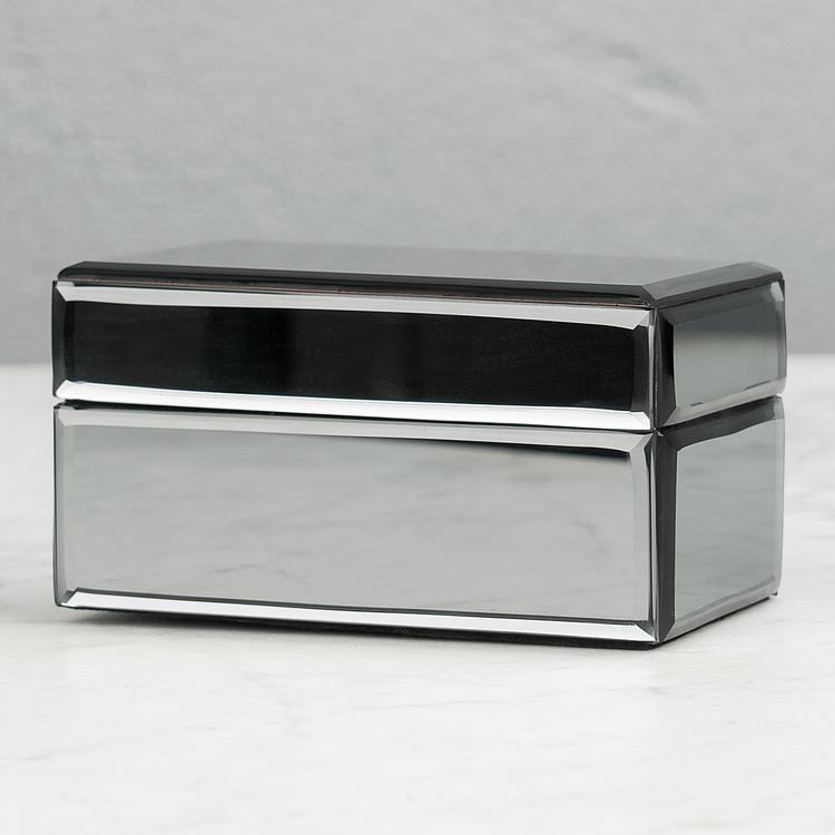 Шкатулка из дымчатого зеркала Mirrored Box Smoked Glass