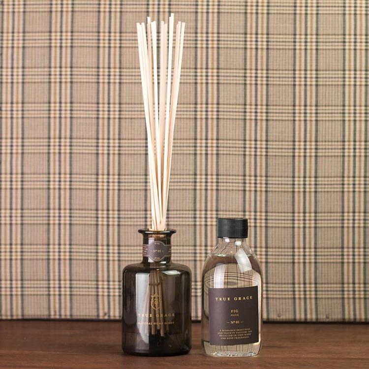 Аромадиффузор набор (палочки, жидкость, бутылочка) Инжир, 250 мл Small Reed Diffuser Fig 250 ml
