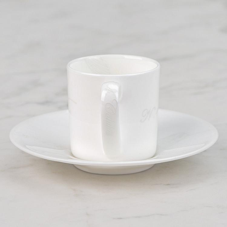 Кофейная пара Белое на Белом Bianco And Bianco Coffee Cup And Saucer