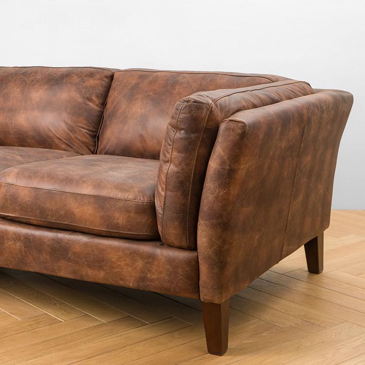 Четырёхместный диван Верона, тёмные ножки Verona 4 Seater, Oak Dark Brown