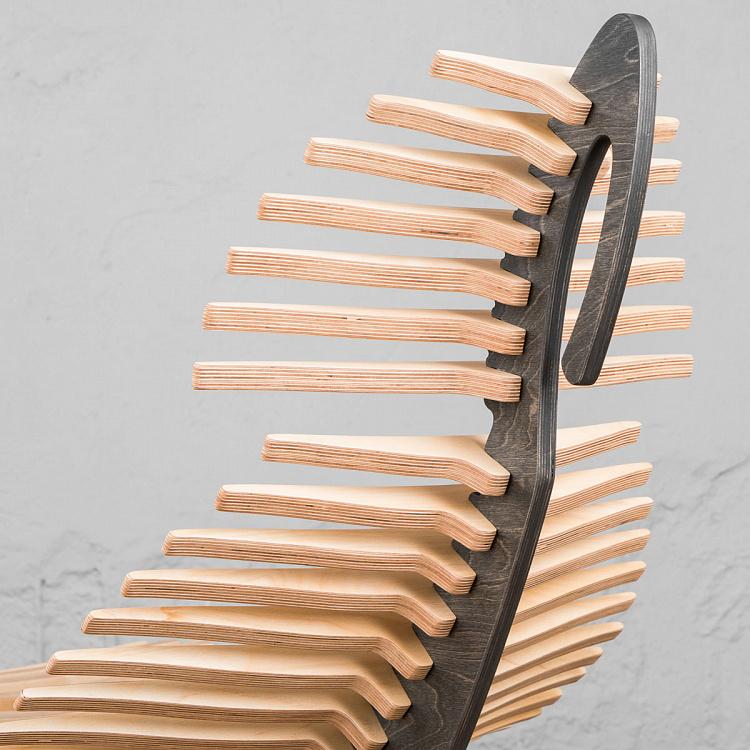 Бежевое кресло-шезлонг Кит Whale Lounge Natural/Dark Oil