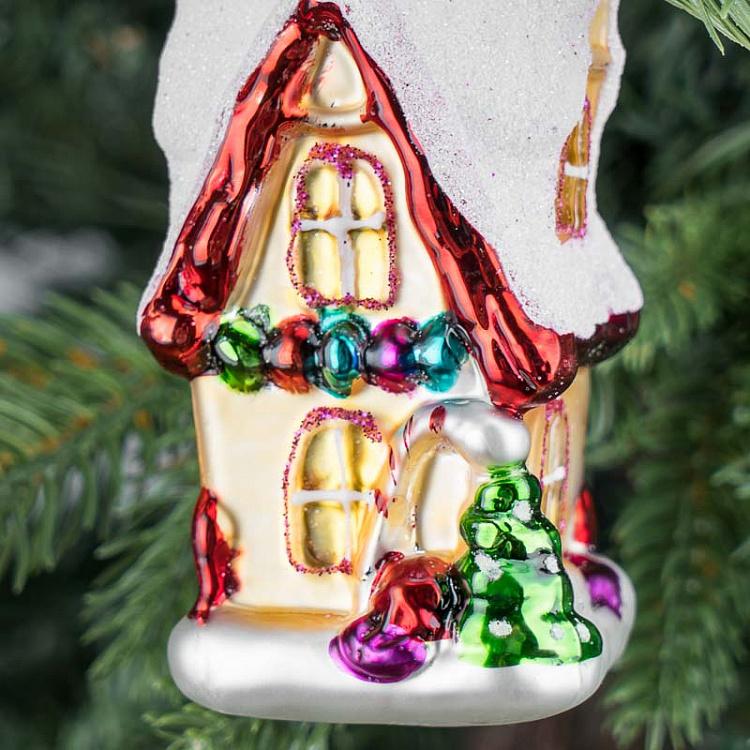 Ёлочная игрушка Пряничный домик Gingerbread House 14 cm
