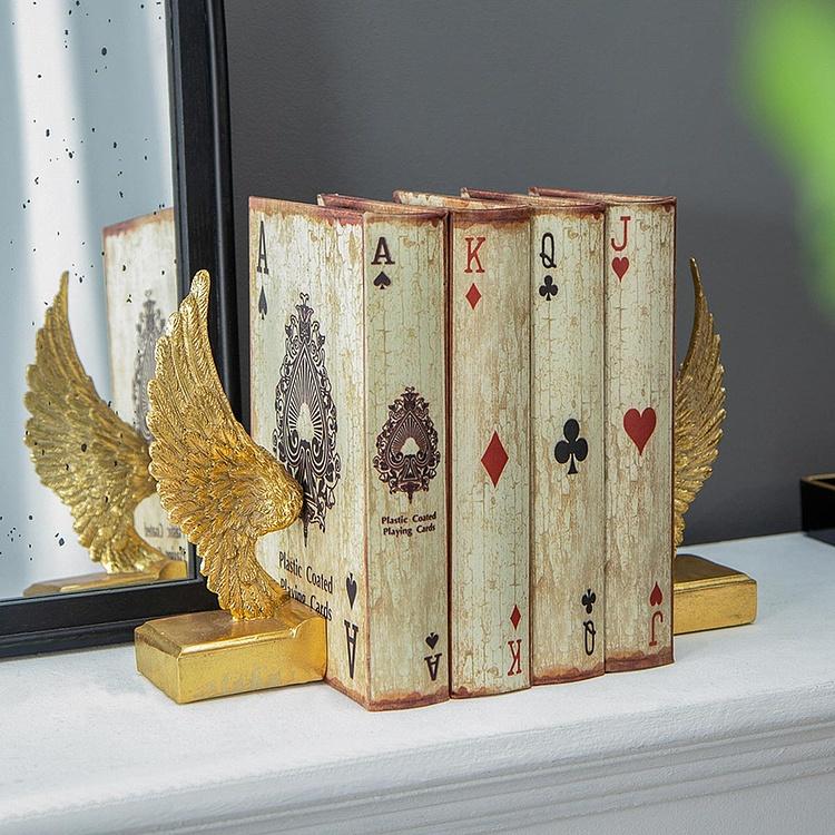 Набор из четырёх шкатулок Игральные карты Set Of 4 Book Boxes Ace Playing Cards